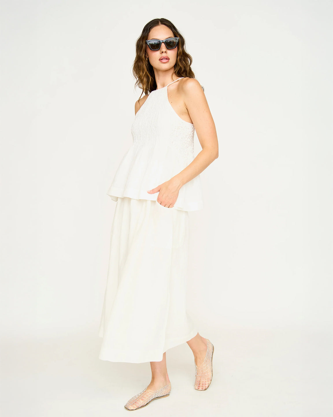 Mirth Alba Top in White