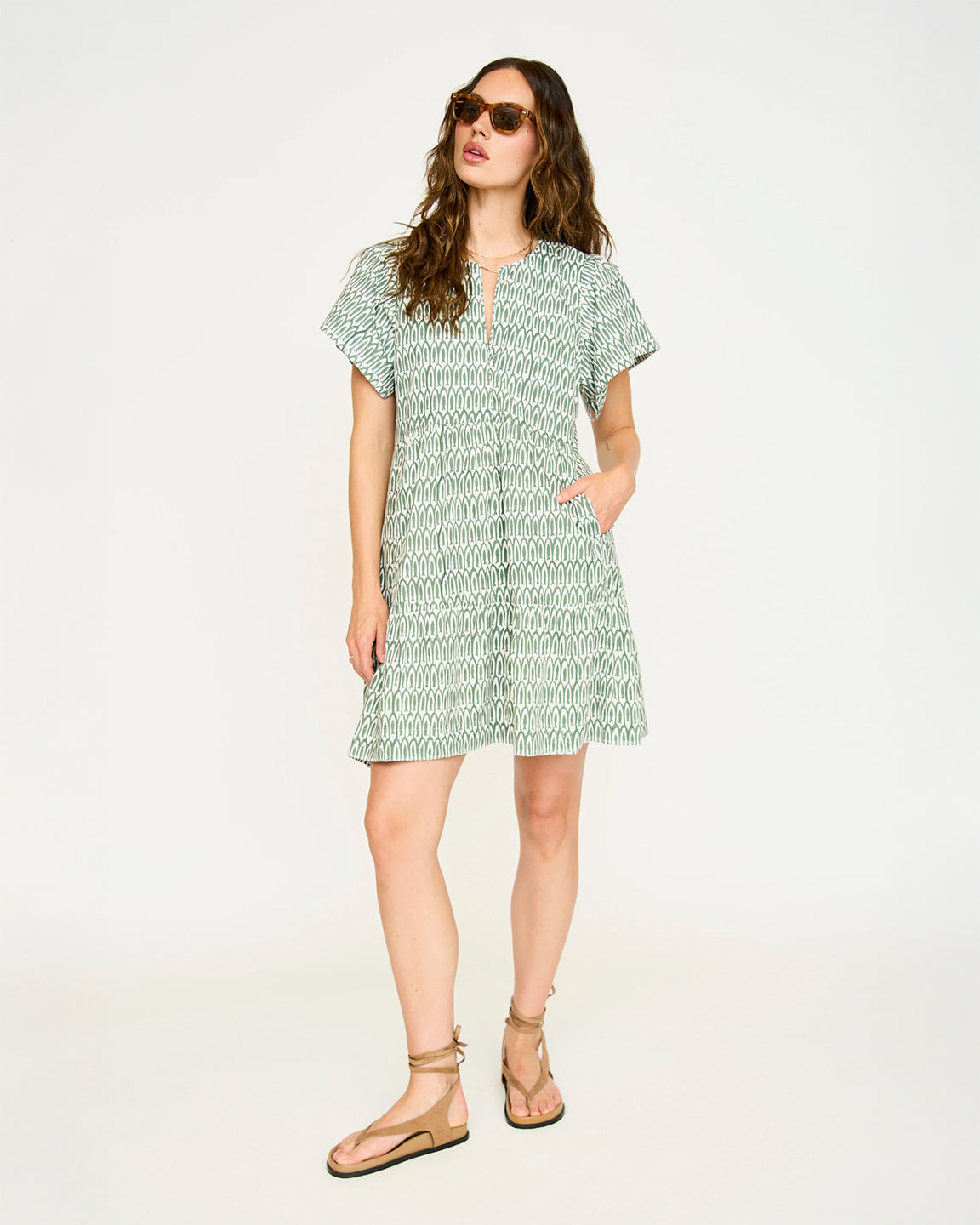 Mirth Beacon Hill Dress In Kelp Minnow