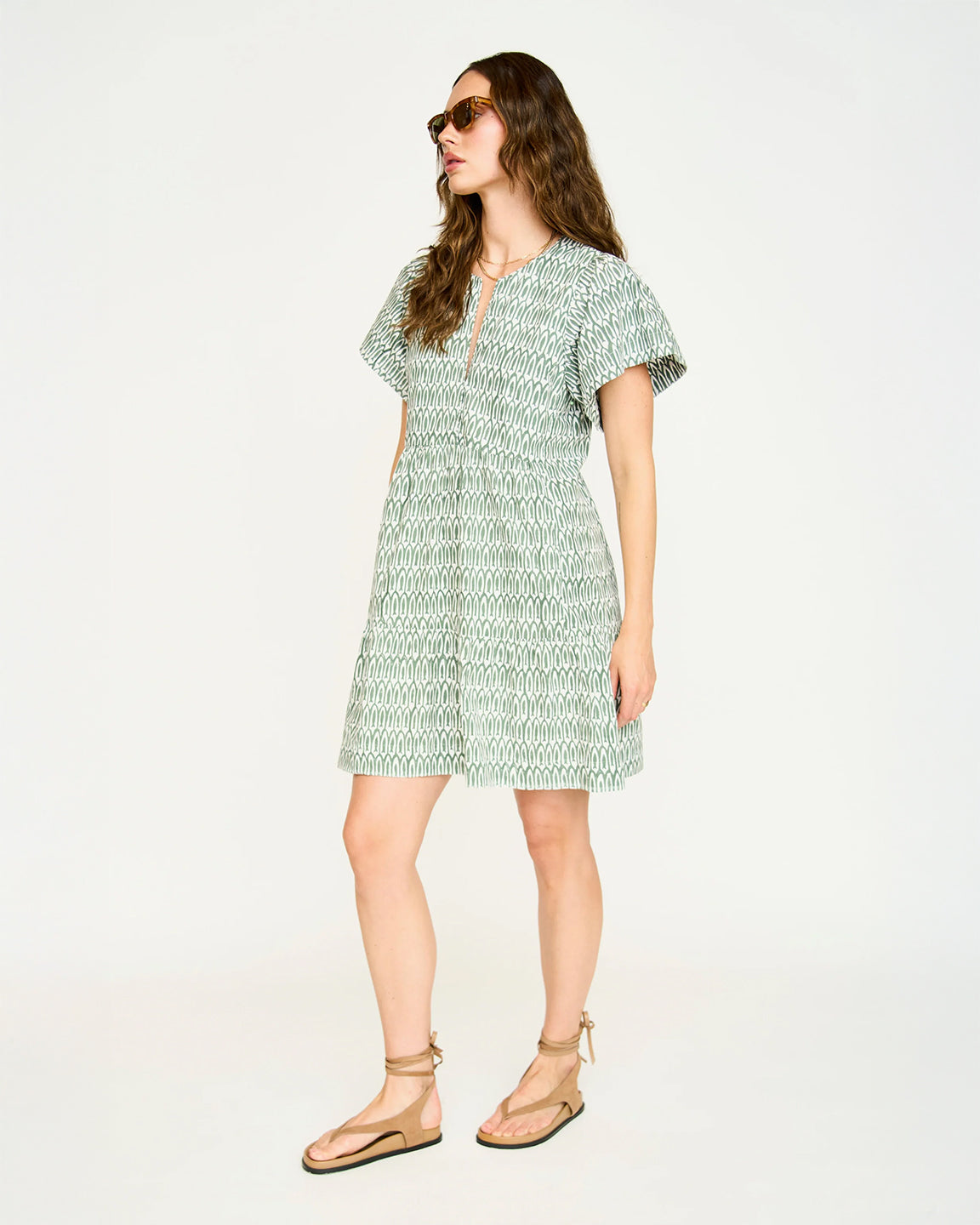Mirth Beacon Hill Dress In Kelp Minnow
