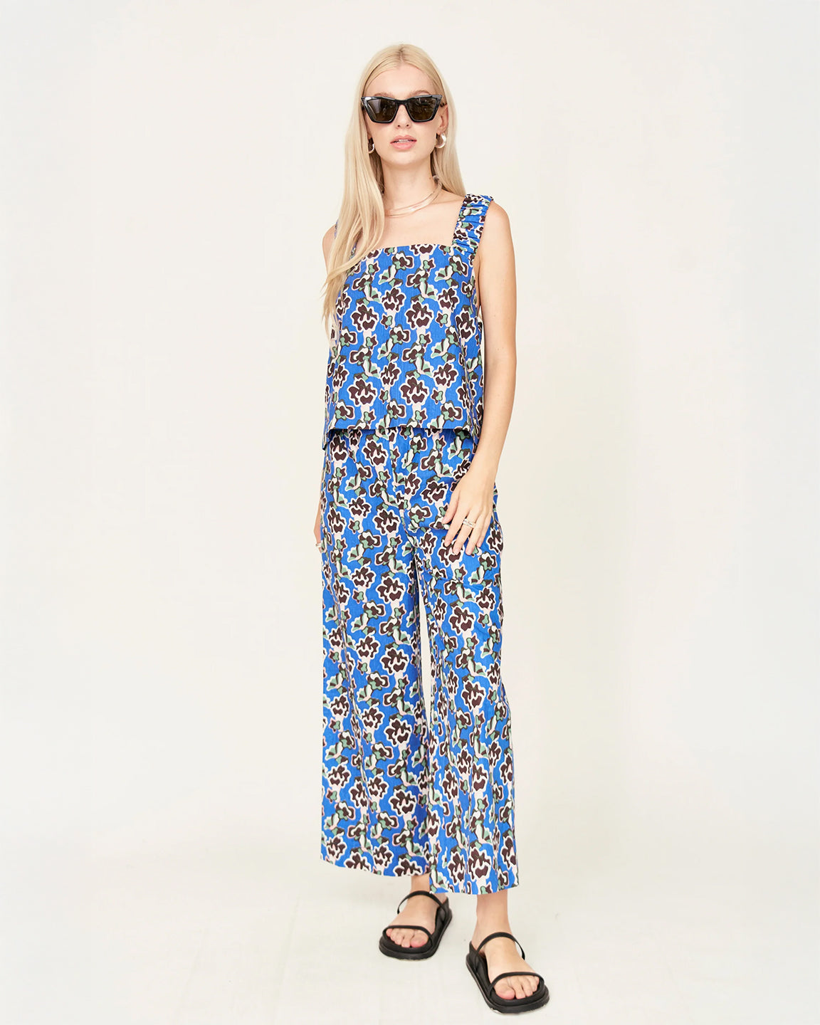 Mirth Boca Tank in Lapis Wildflower
