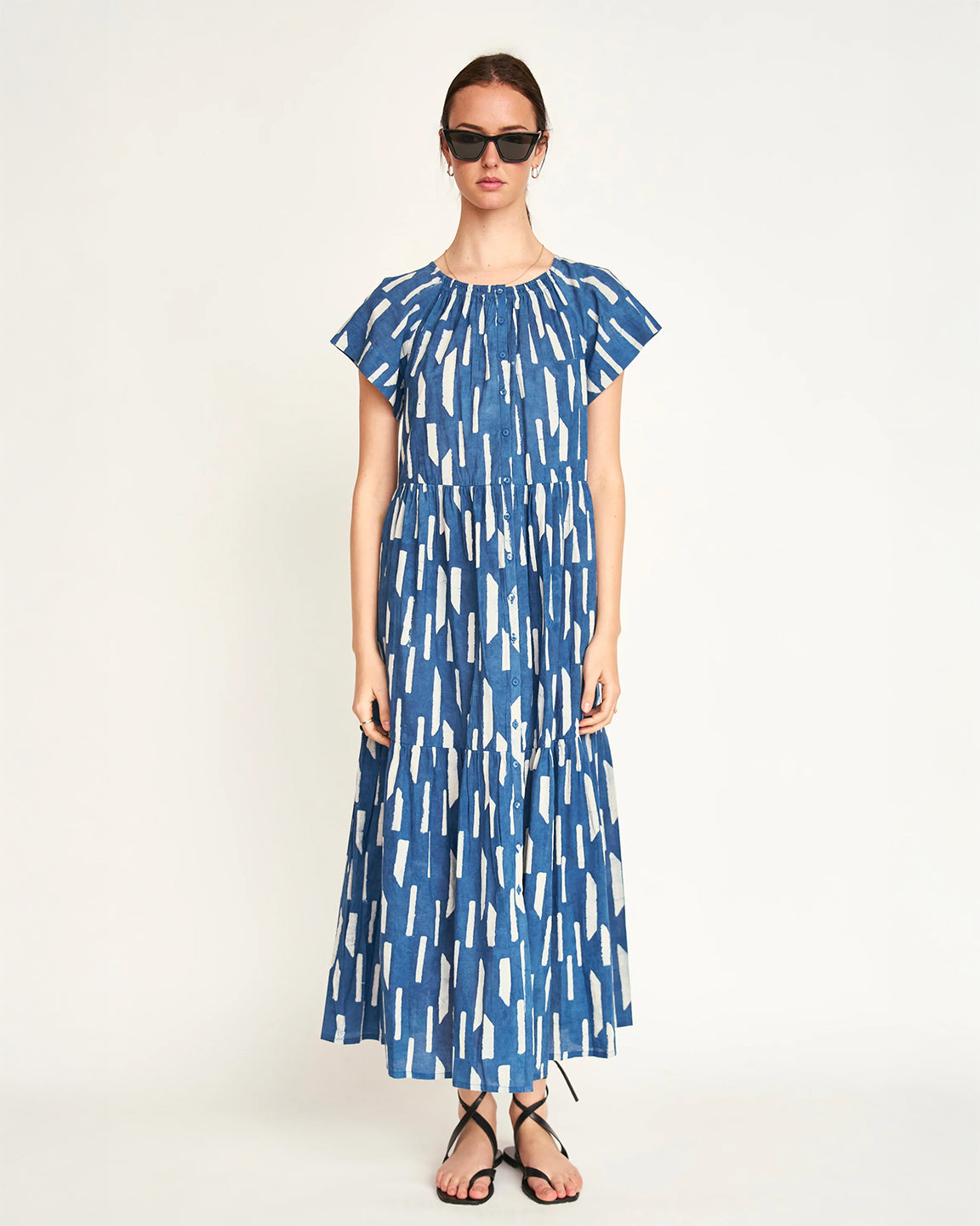 Mirth Vienna Maxi Dress in Indigo Rainfall