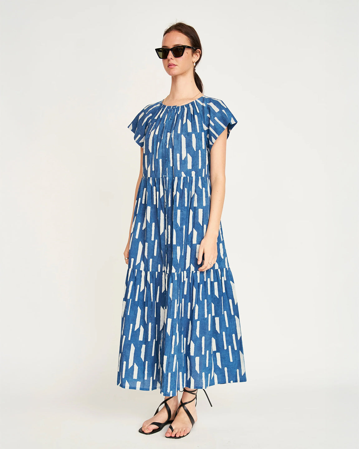 Mirth Vienna Maxi Dress in Indigo Rainfall