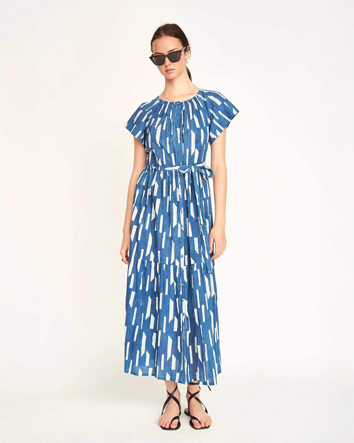 Mirth Vienna Maxi Dress in Indigo Rainfall