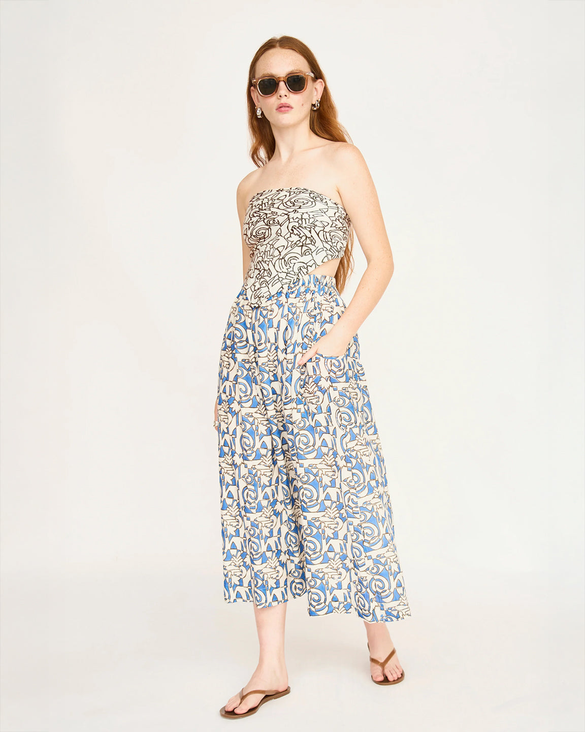 Mirth Verona Skirt in Blue Heka