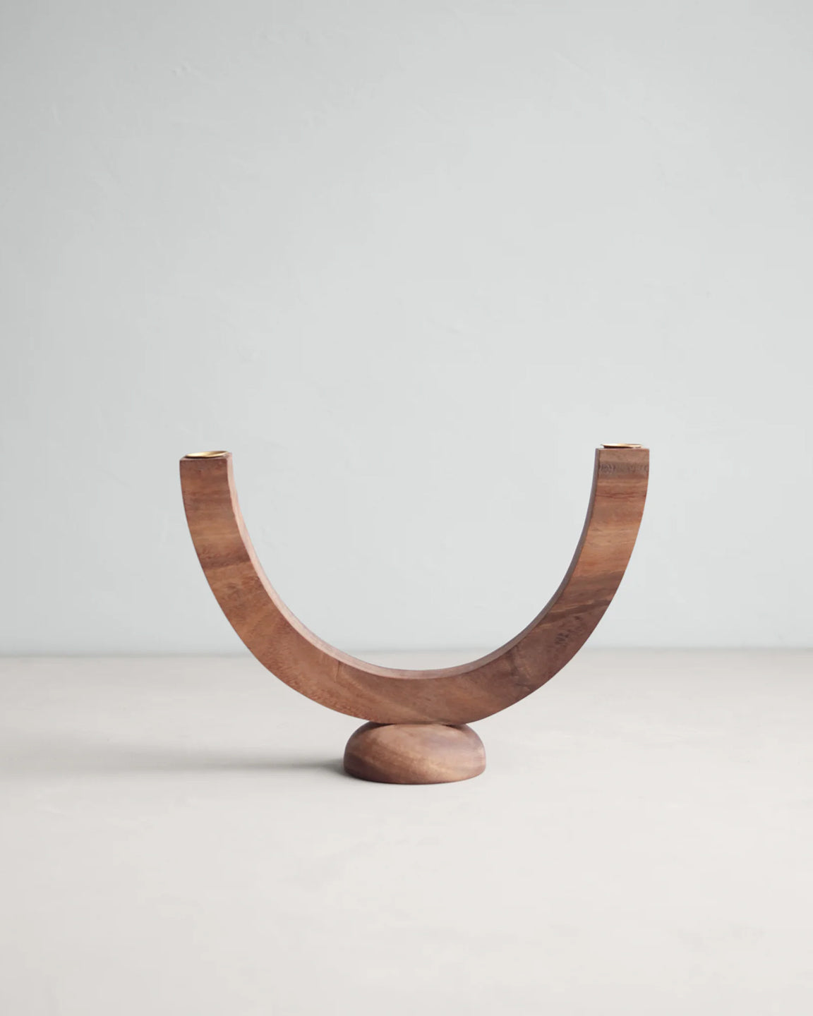 The Floral Society Moonlight Candelabra in Walnut Wood