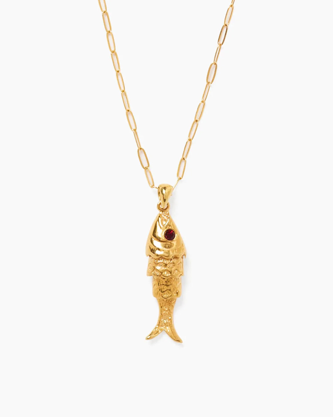 Chan Luu Koi Necklace 18kt GP Garnet