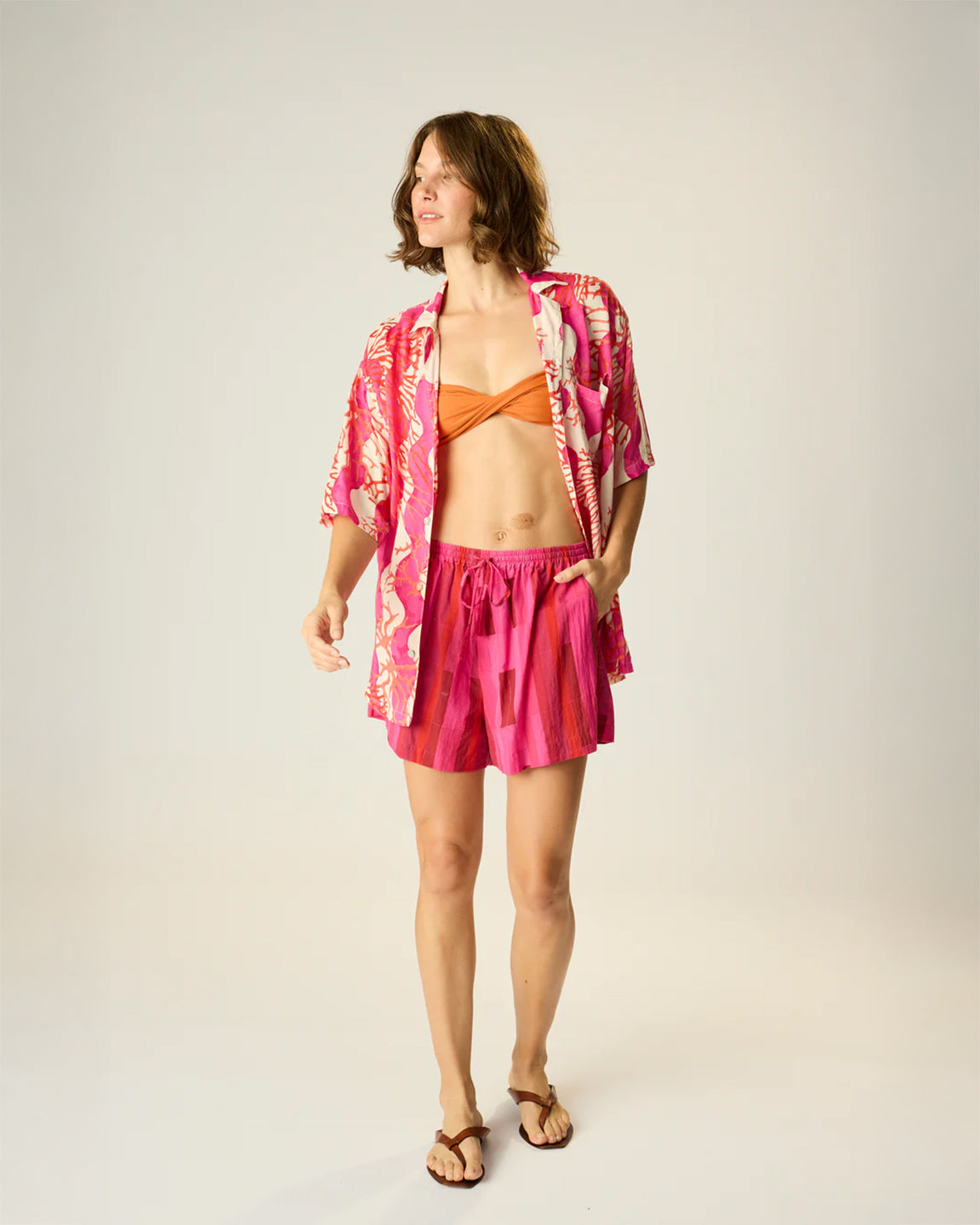 Natalie Martin Jasper Short in Sea Glass Cotton Pink