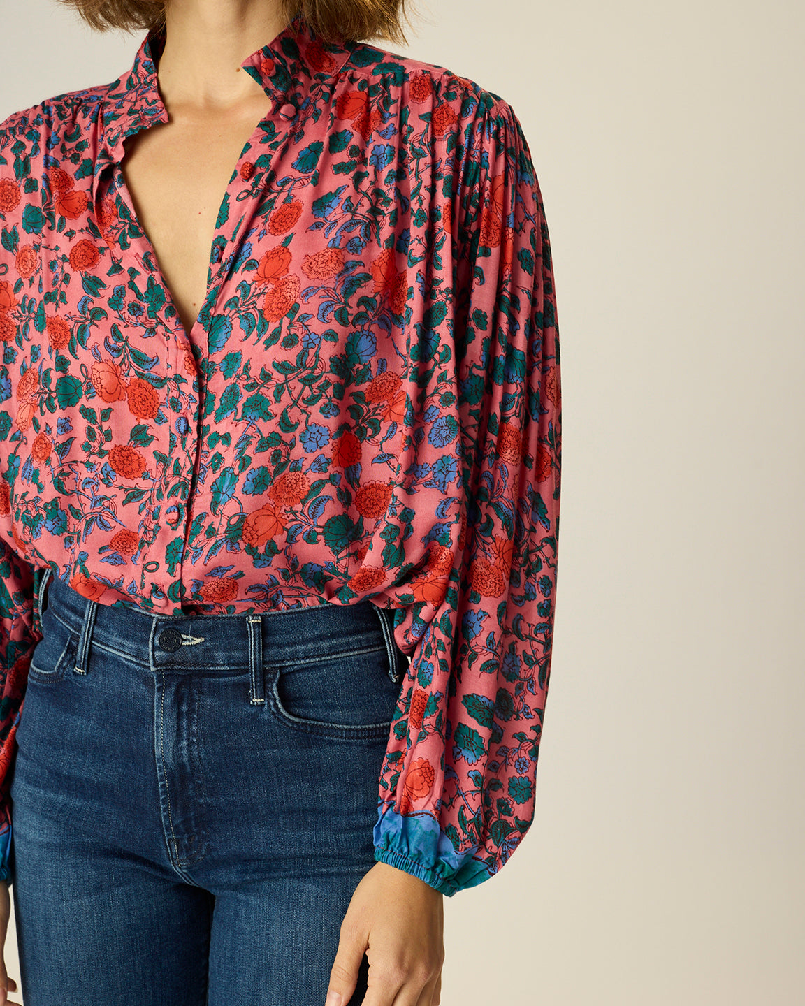 Natalie Martin Iris Top in Rose Bandana