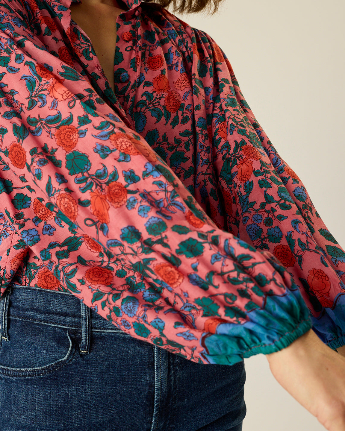 Natalie Martin Iris Top in Rose Bandana