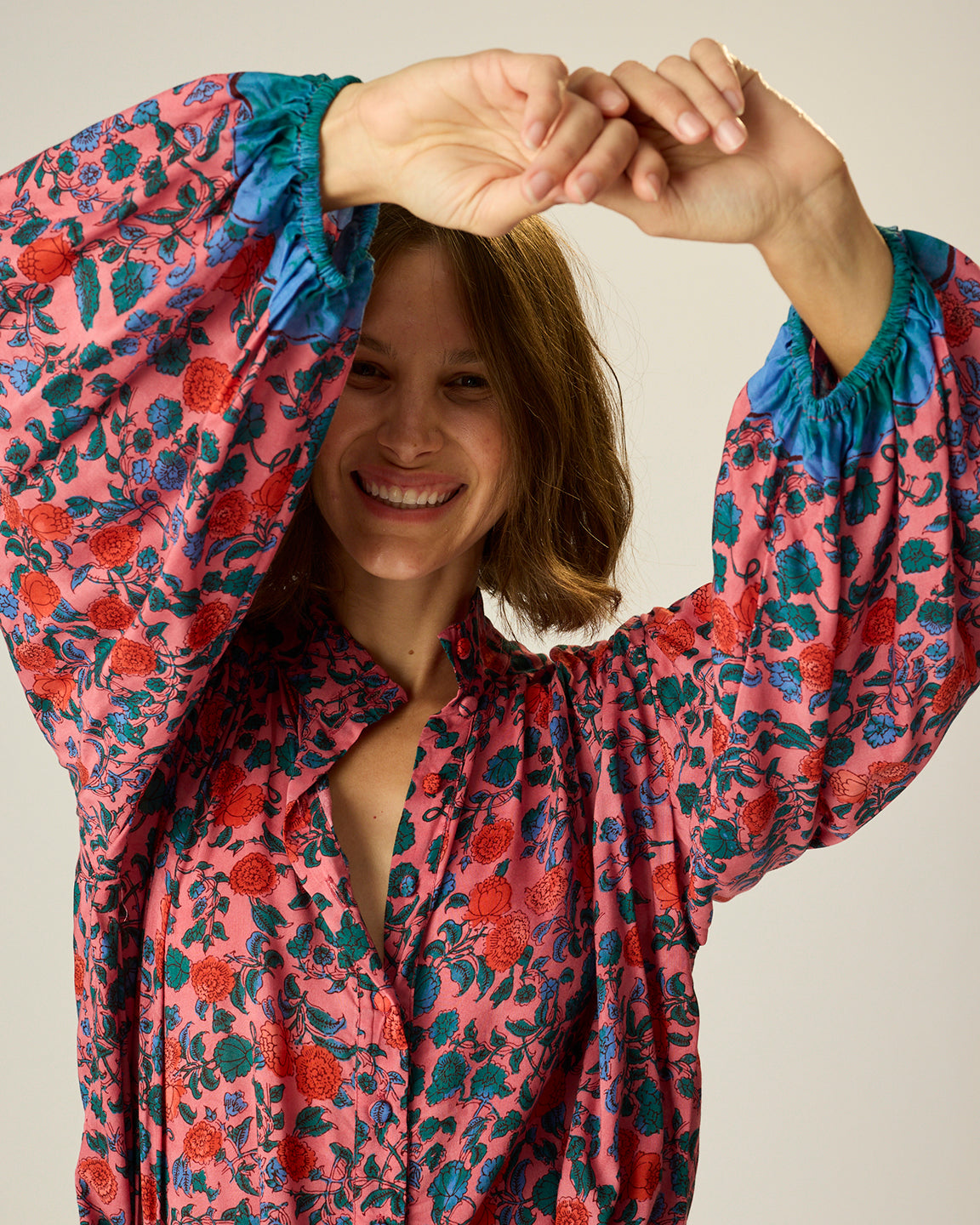 Natalie Martin Iris Top in Rose Bandana