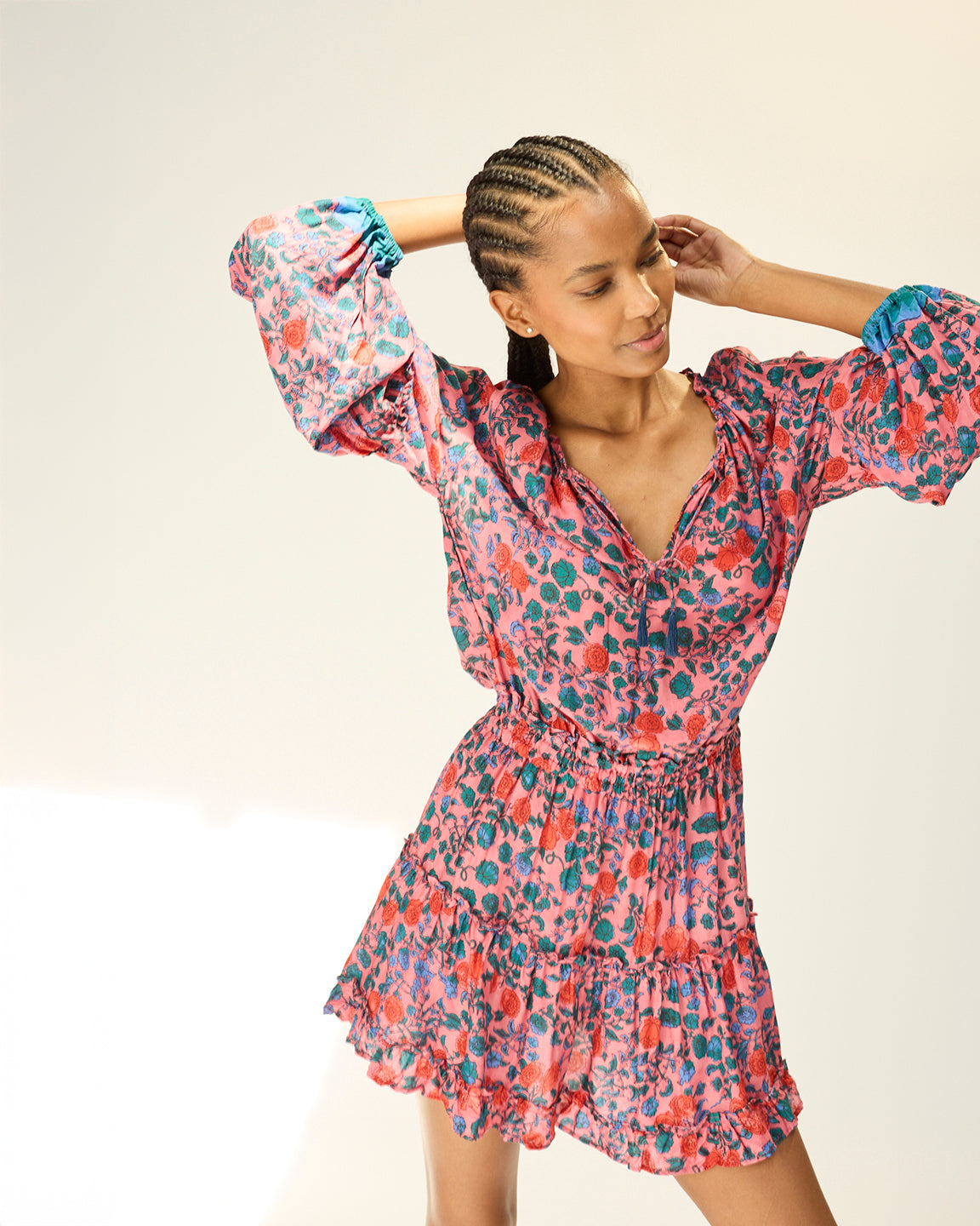 Natalie Martin Maggie Dress In Rose Bandana