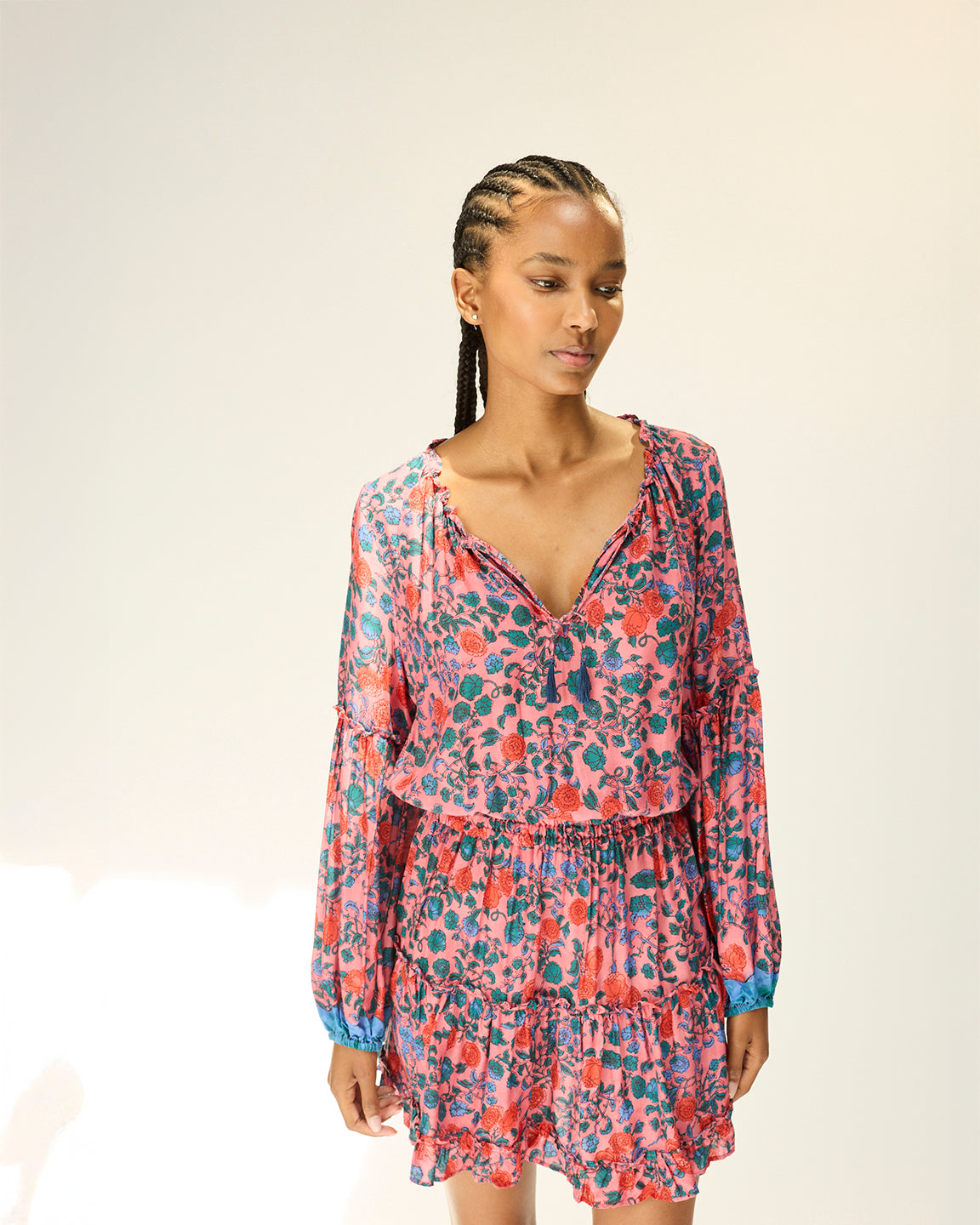 Natalie Martin Maggie Dress In Rose Bandana