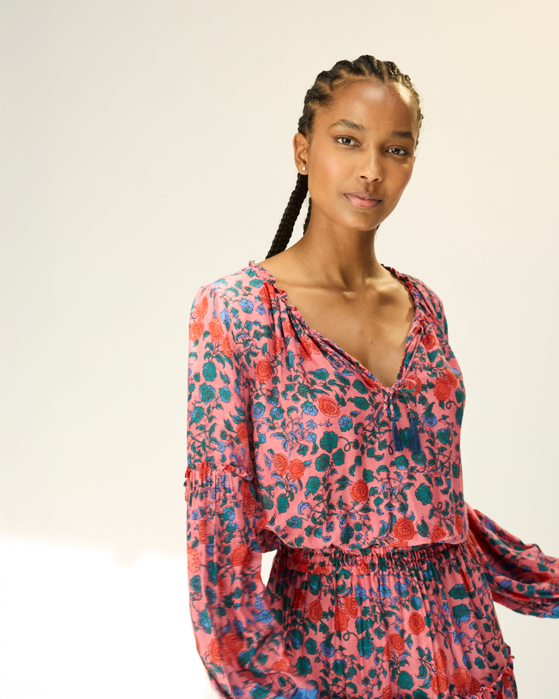 Natalie Martin Maggie Dress In Rose Bandana