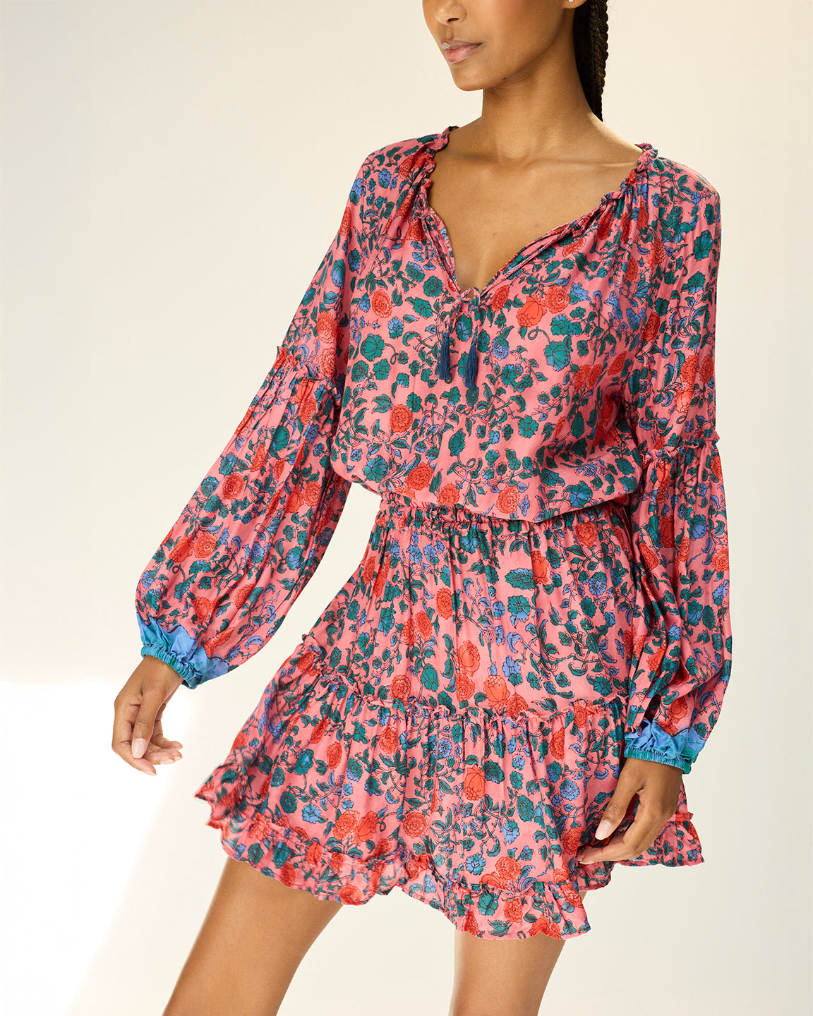 Natalie Martin Maggie Dress In Rose Bandana