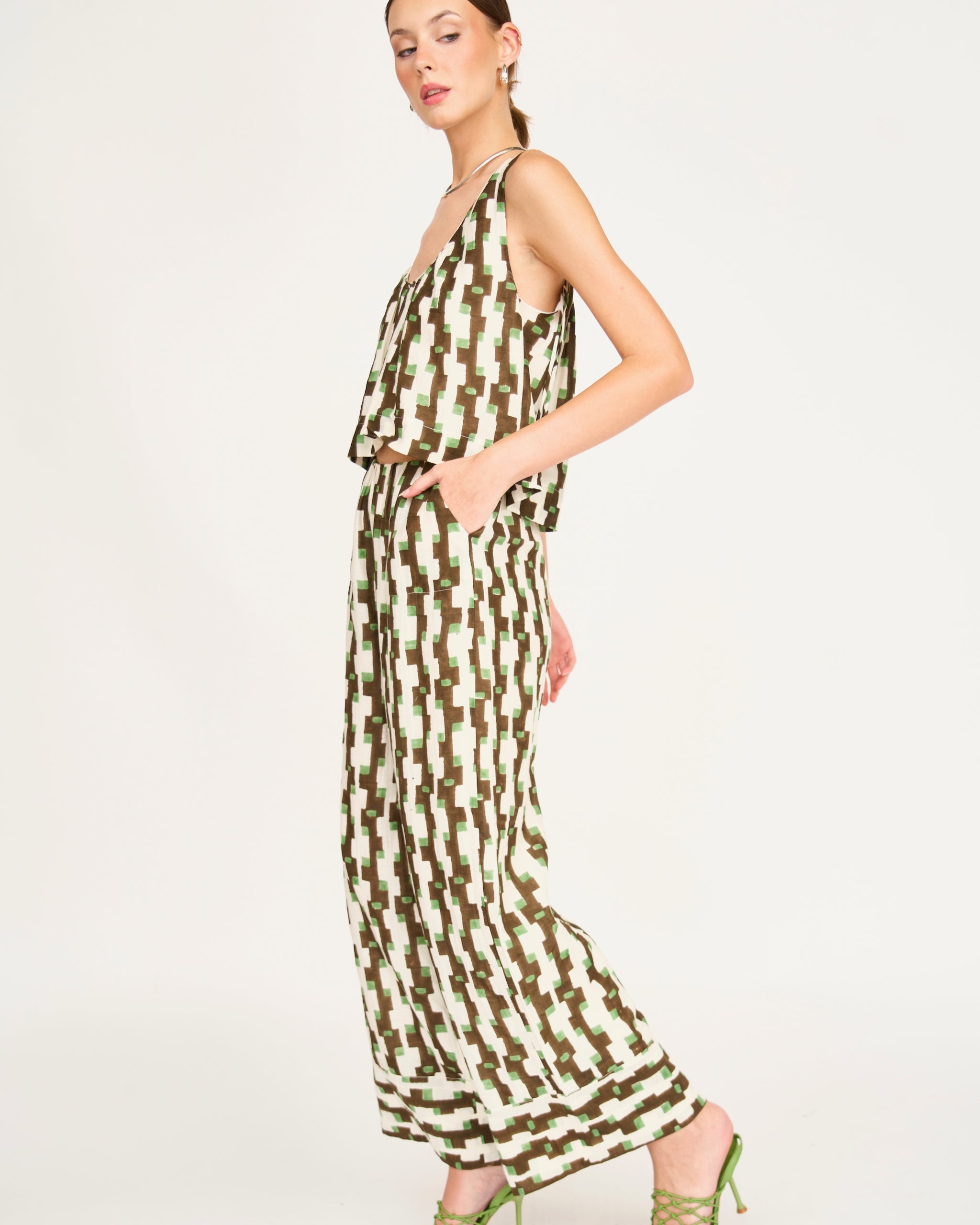 Woodstock Pant in Chocolate Mint Hopscotch