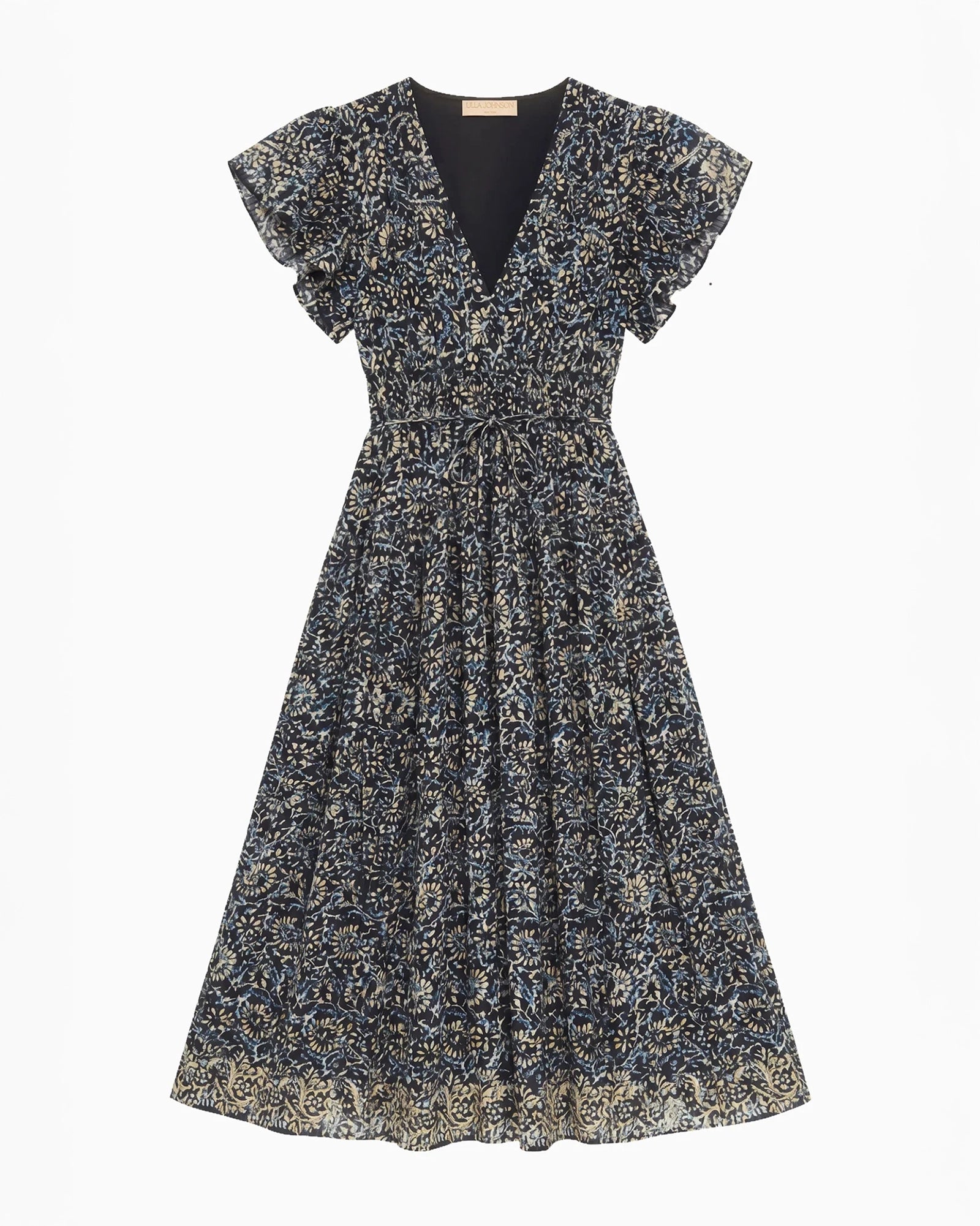 Ulla Johnson Lyria Sleeveless Cotton Dress Midnight Bloom