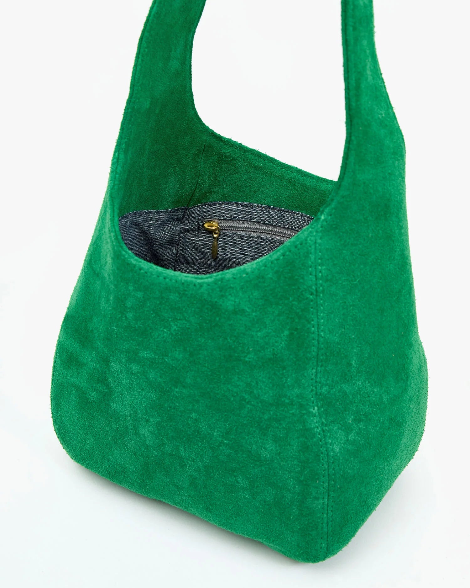 Clare V. Petit Bando in Suede Grass