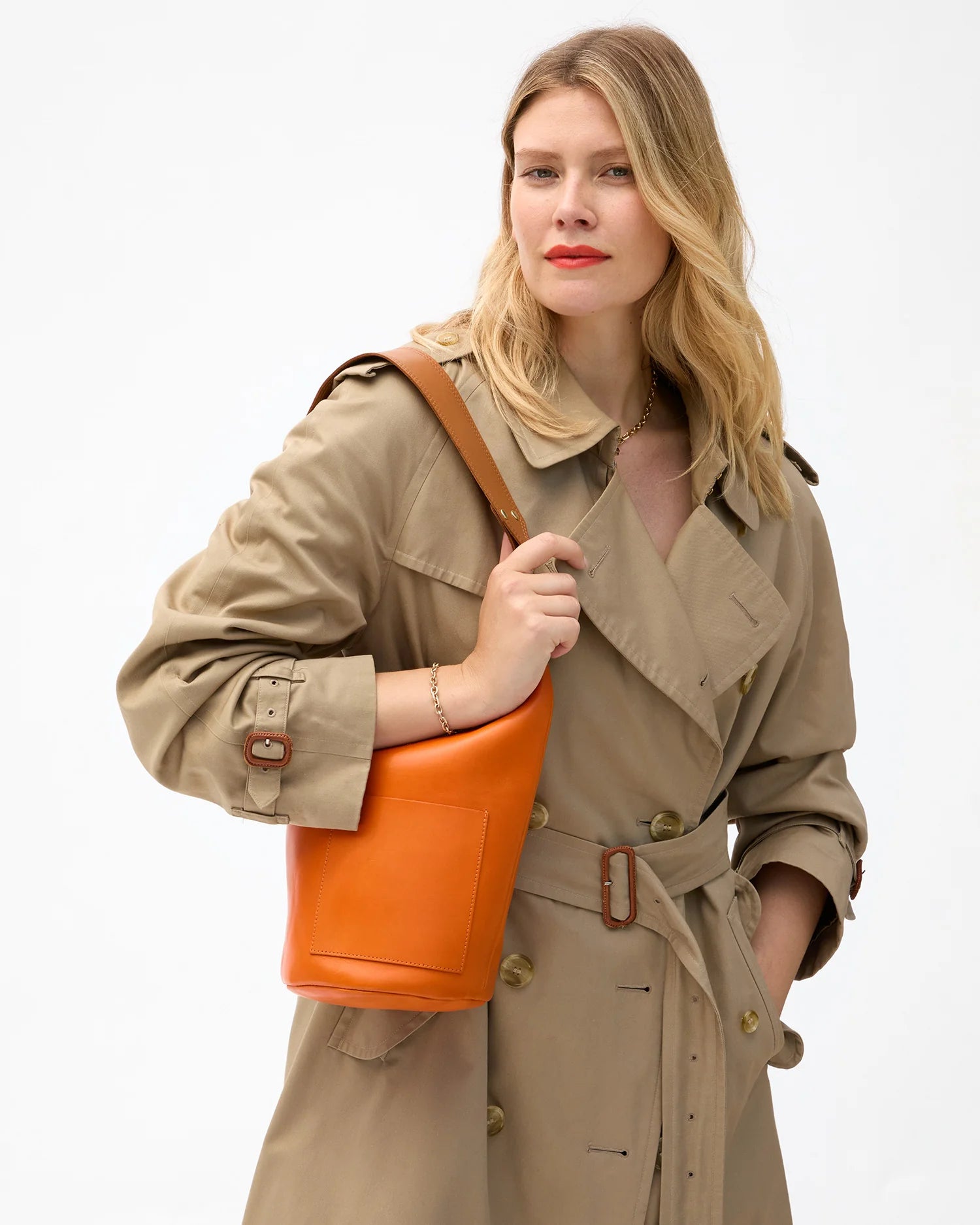 Clare V. Vegetable Tanned Leather Petite Jeanne in Zucca