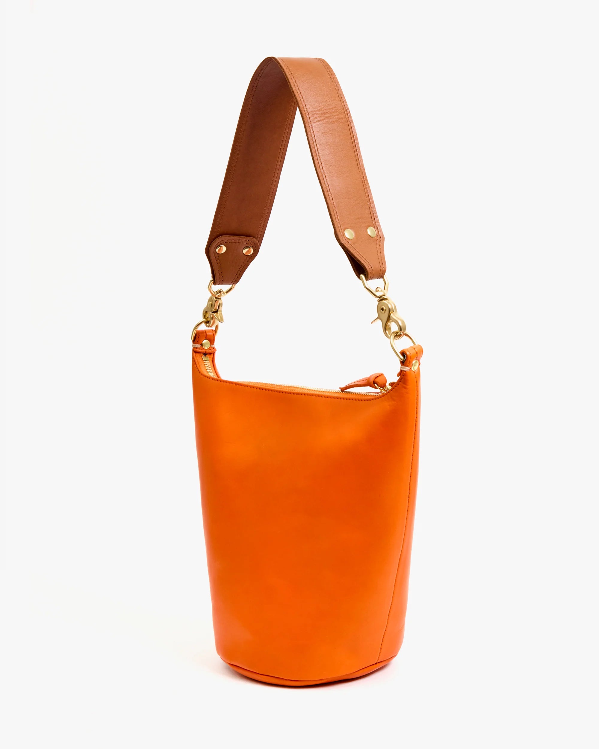 Clare V. Vegetable Tanned Leather Petite Jeanne in Zucca