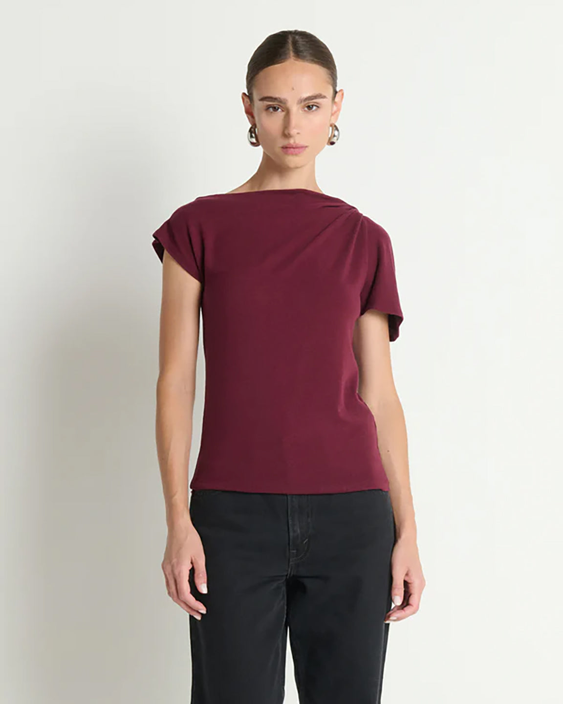 Nation Rosie Knot Top In Port