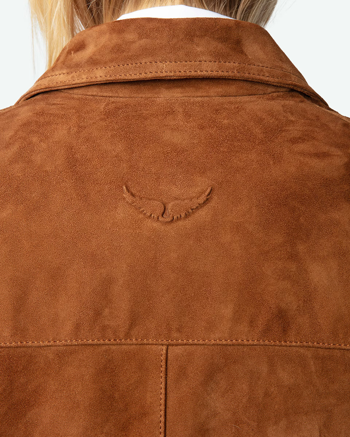 Zadig & Voltaire Lessa Suede Jacket in Cognac