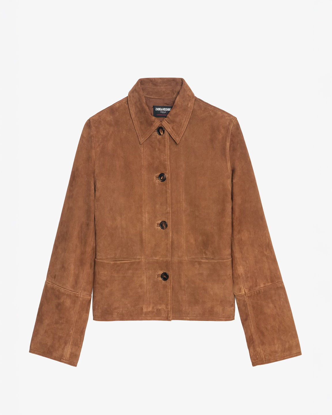 Zadig & Voltaire Lessa Suede Jacket in Cognac