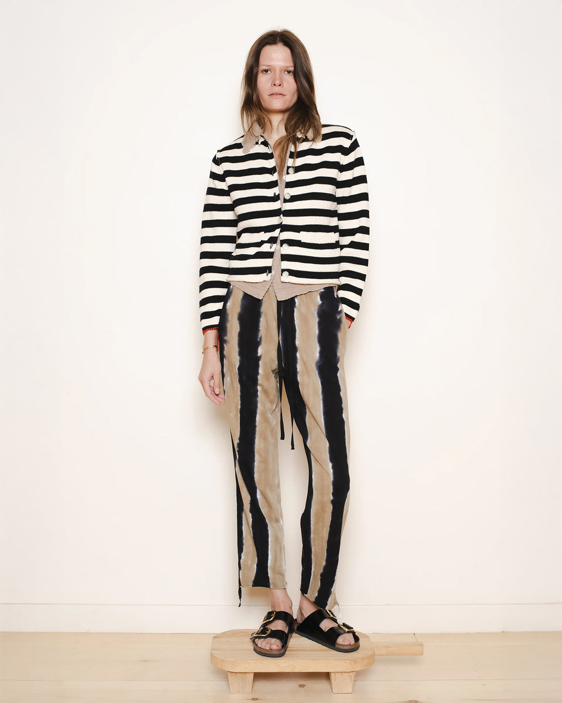 Raquel Allegra Clyde Pant in Neutral Stripes