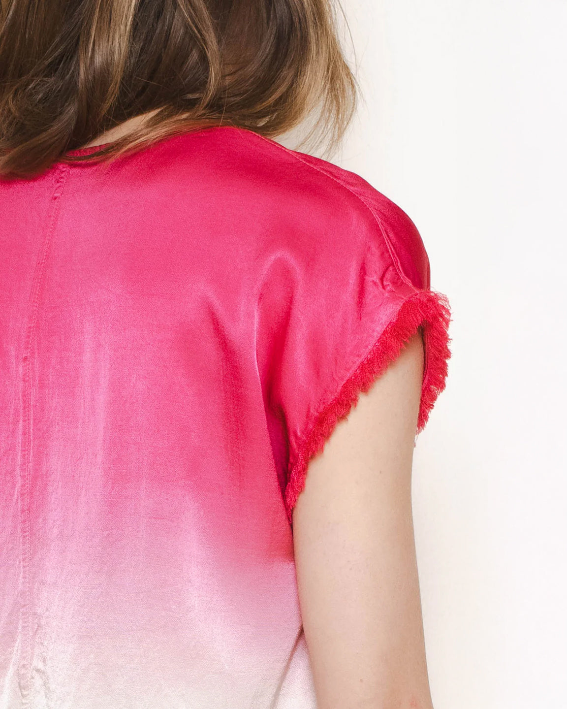 Raquel Allegra Dante Top in Cerise Dipped