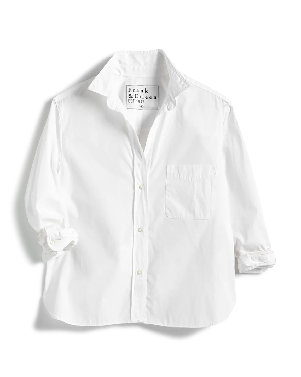 Frank and Eileen Silvio Untuckable Button Up Shirt in White
