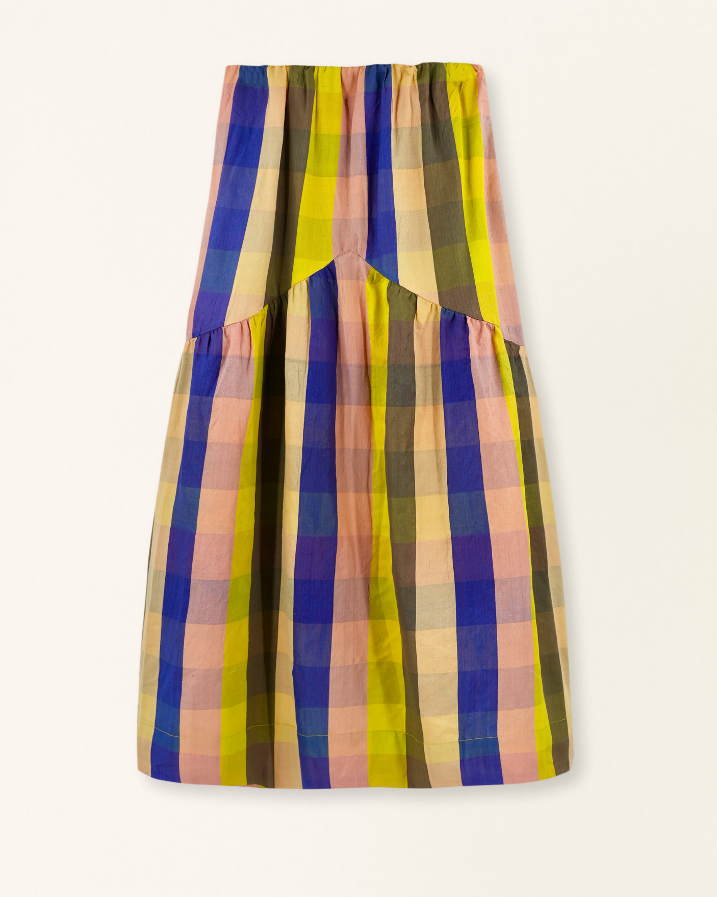 Brighton Skirt in Citron Plaid