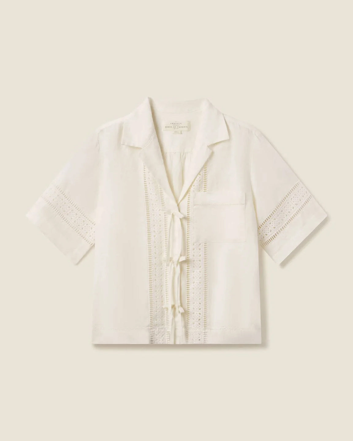 Trovata Birds of Paradis Inez Shirt In Ivory