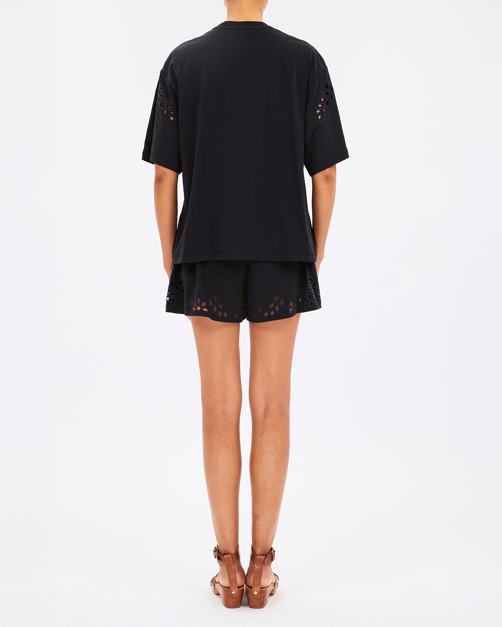 Ulla Johnson Kalesta Short Sleeve Cotton Top In Cowrie