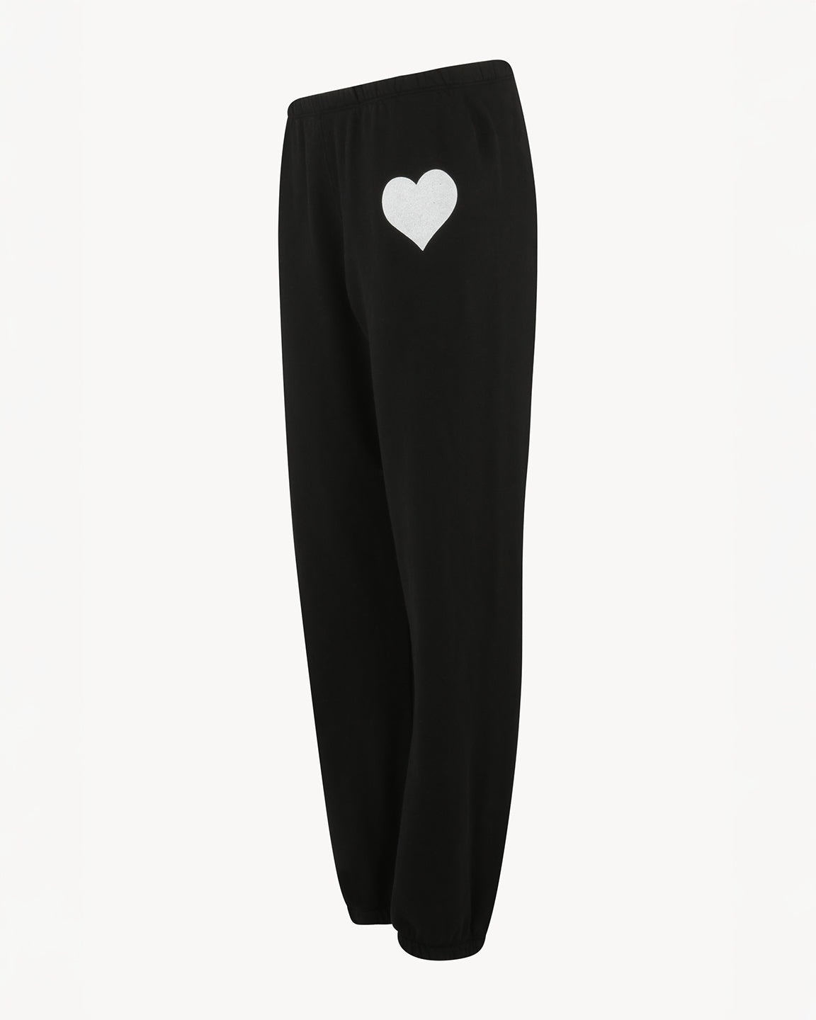 SPRWMN Heart Sweatpants In Black w/ White Heart