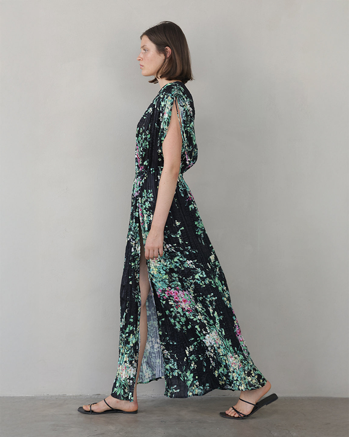Sabina Musayev Serena Maxi Dress in Black Floral