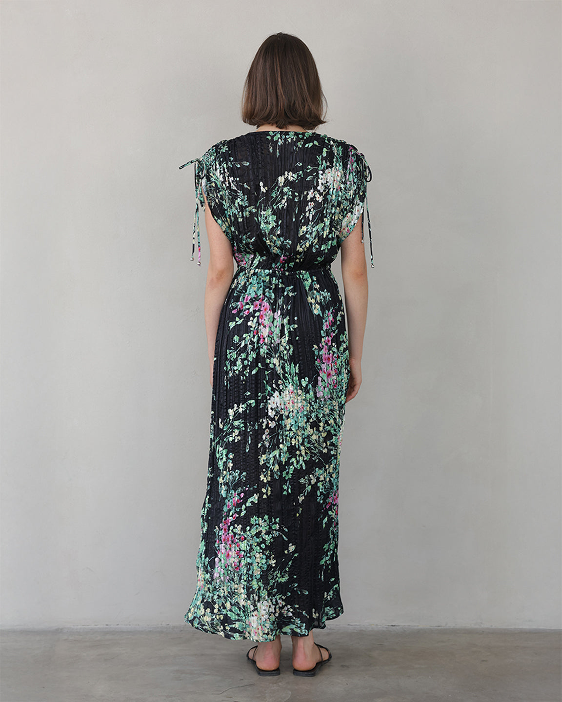 Sabina Musayev Serena Maxi Dress in Black Floral
