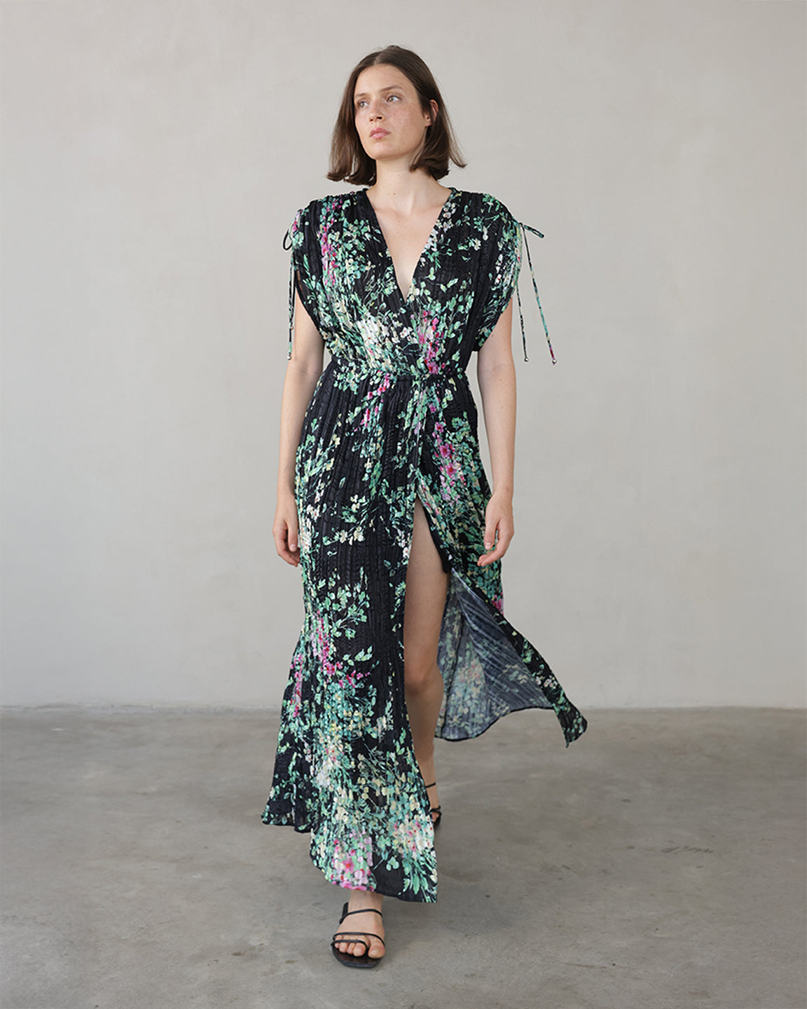Sabina Musayev Serena Maxi Dress in Black Floral Black PRINT / XS