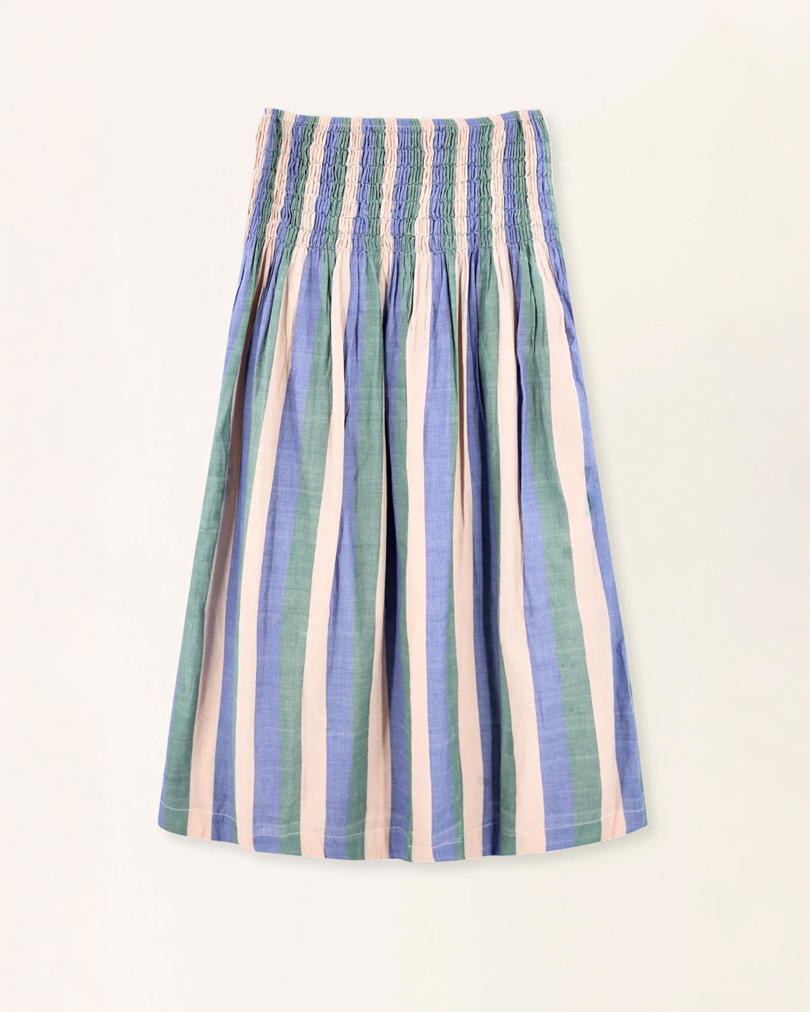 Mirth Savannah Smocked Skirt in Carnival Stripe