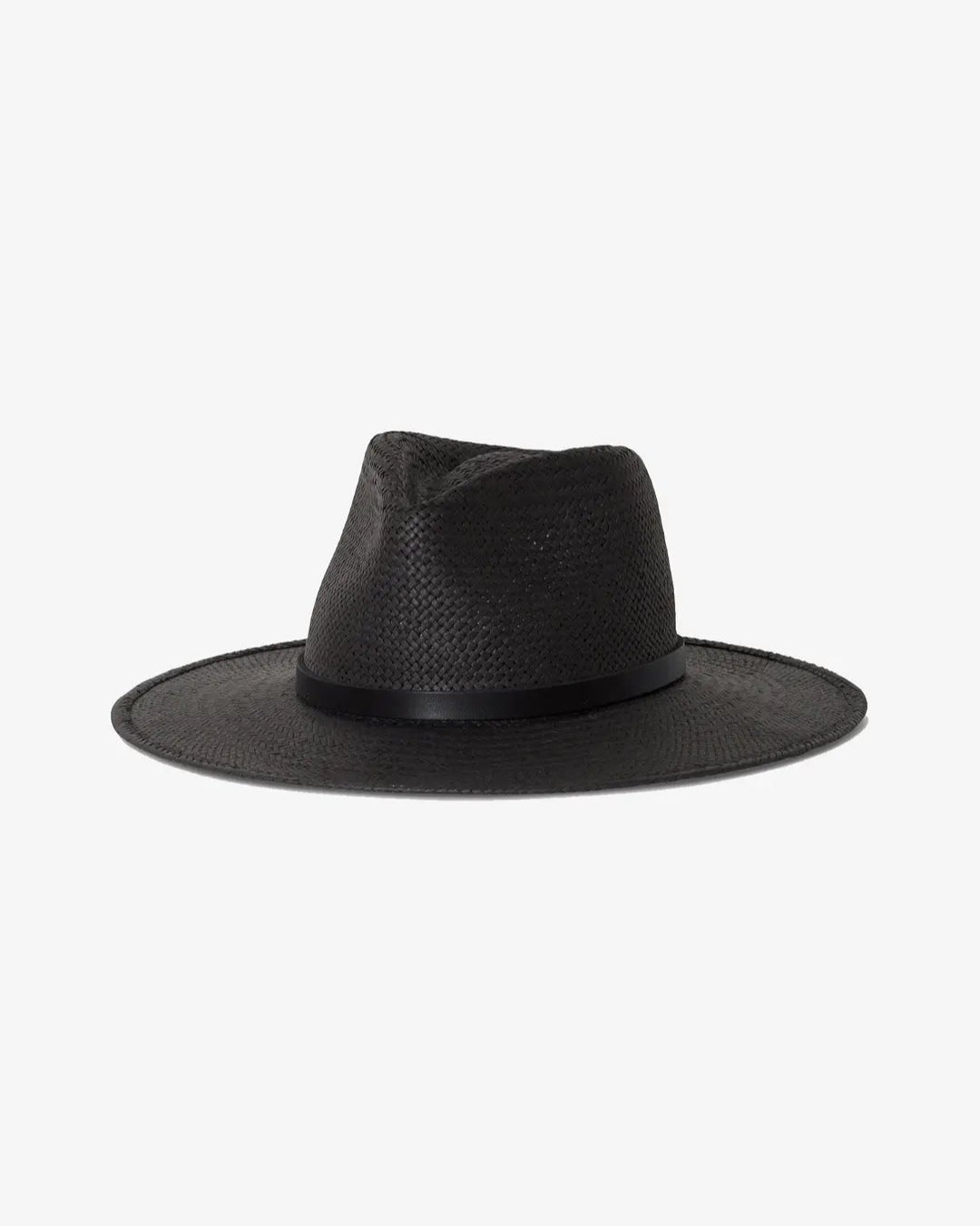 Janessa Leone Sherman Packable Straw Fedora in Black | two birds display picture 1