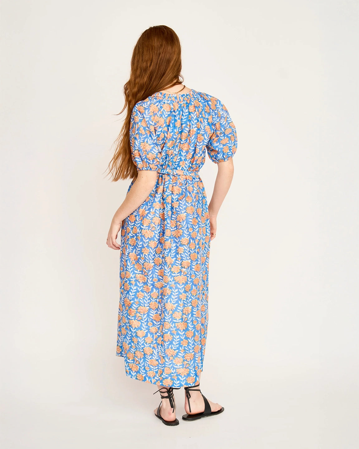 Mirth Somerset Dress in Tangerine Carnation