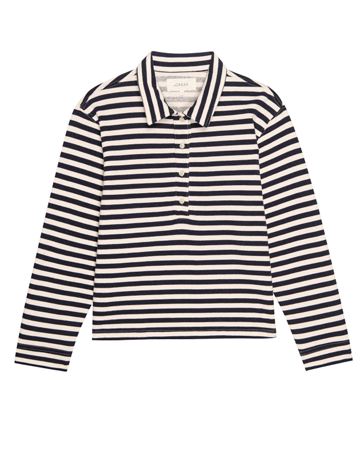 The Great. Rugby Sweatshirt In Navy Sailor Stripe