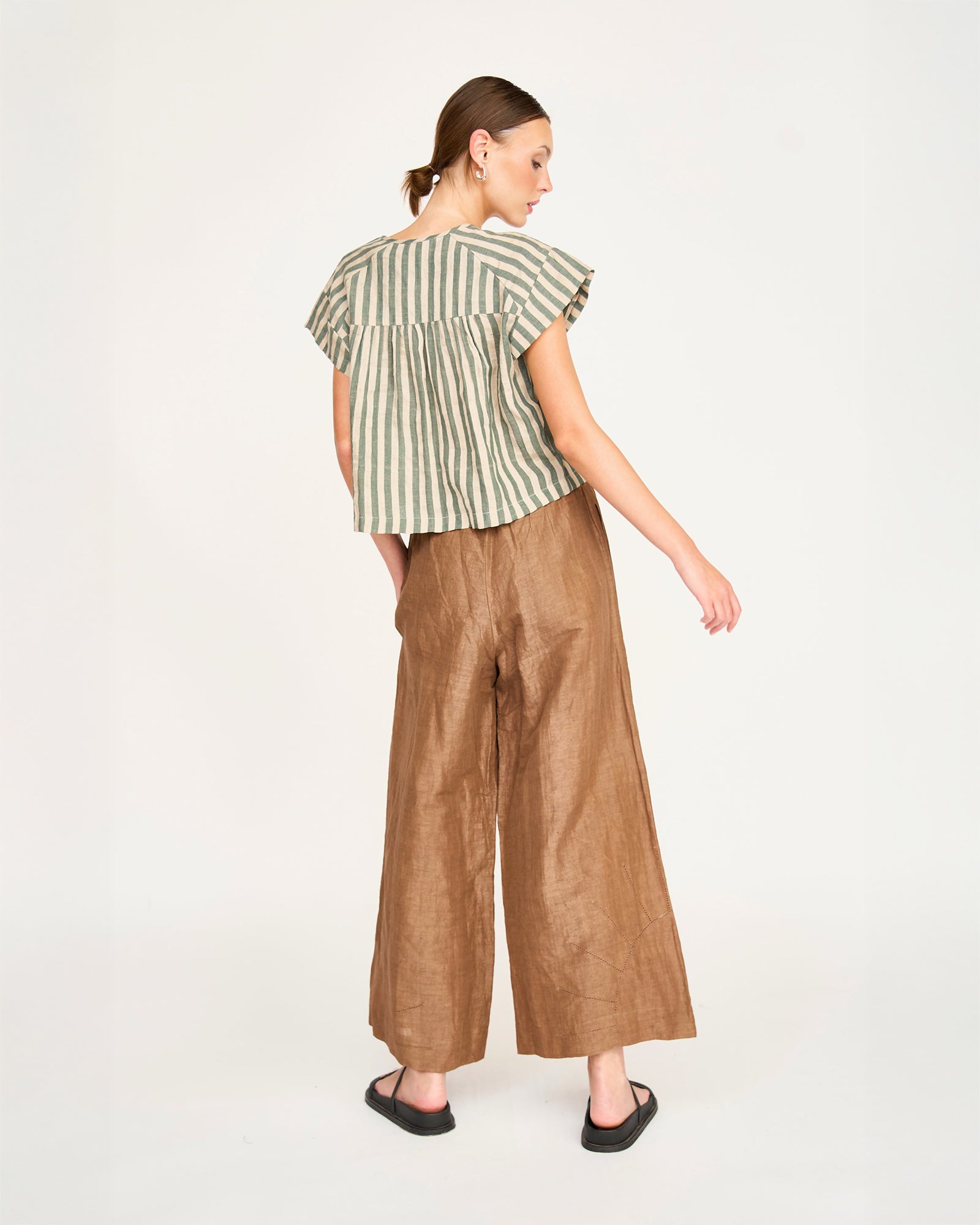 MIRTH Merida Cutout Top in Safari Stripe