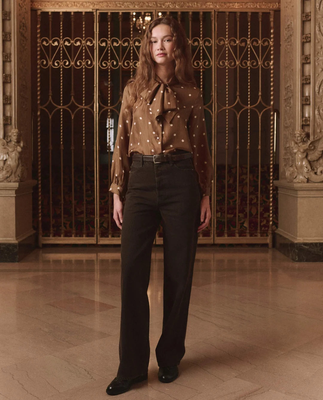 The Great. The Zenith Top in Copper Bubble Dot