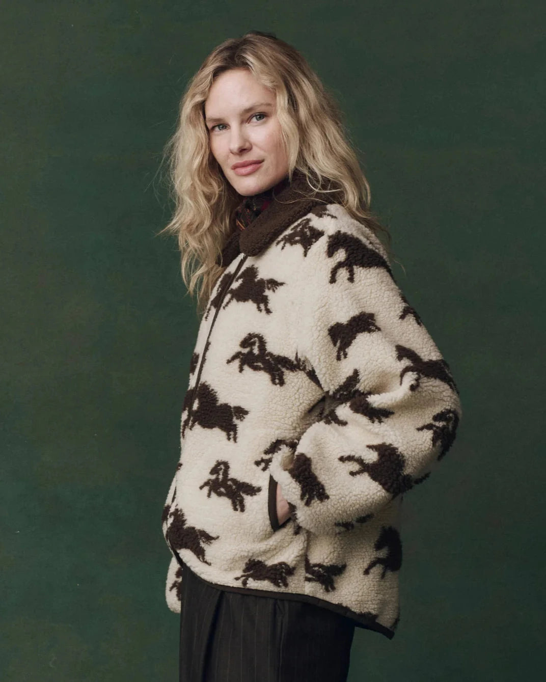 The Great. The Pasture Jacket in Cream with Hickory