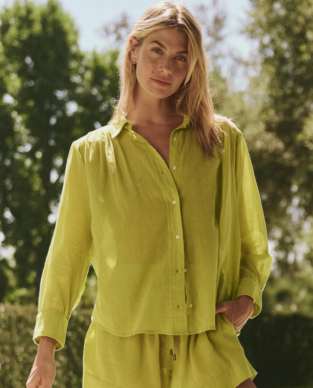 The Great. The Cove Shirt In Citron
