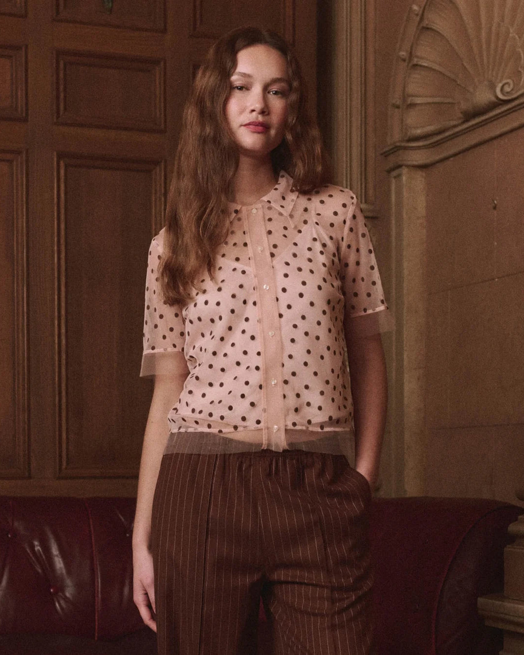 The Great. The Cotillion Top In Pink Dot