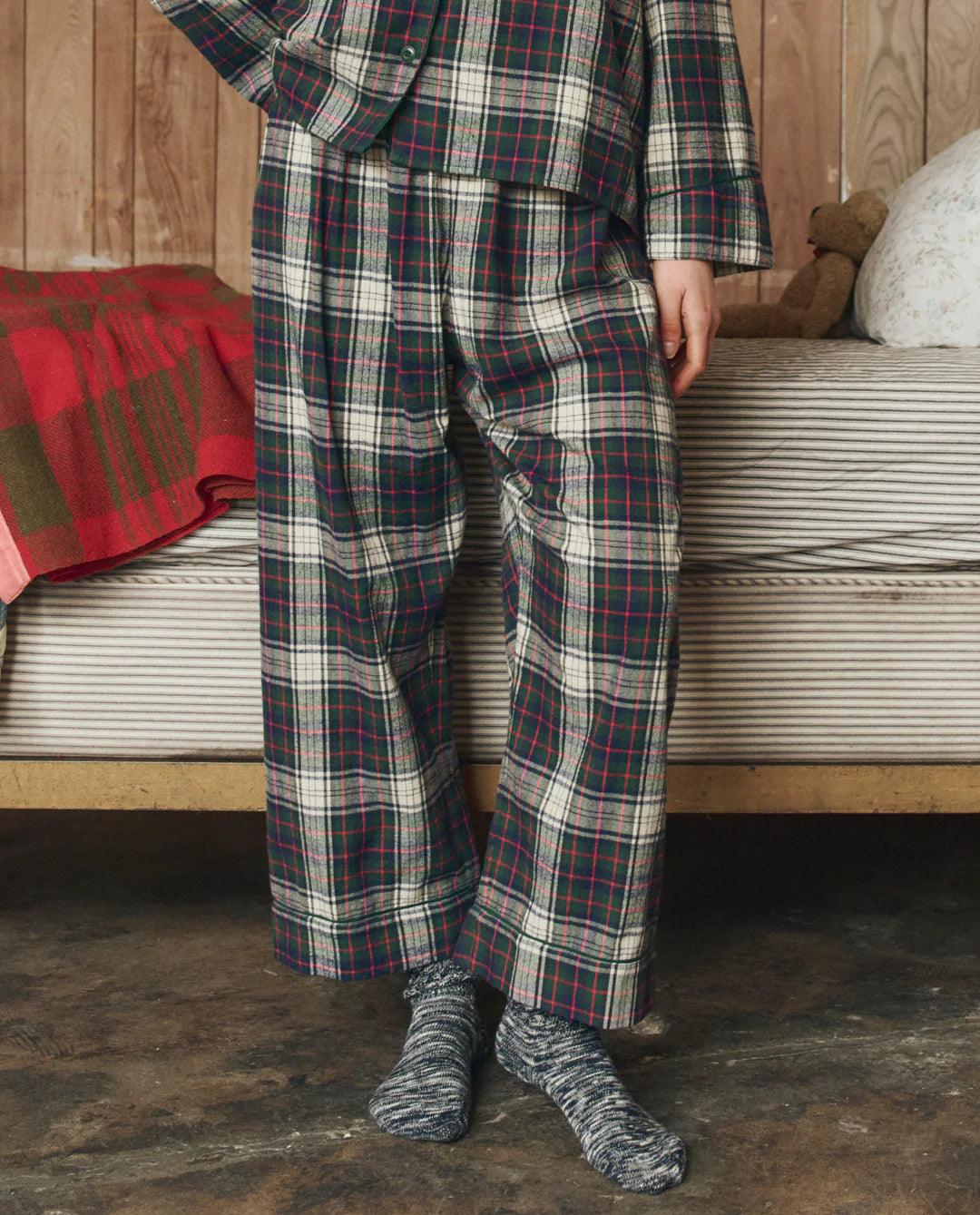 The Great. Flannel Pajama Pant in Pine Lodge Plaid