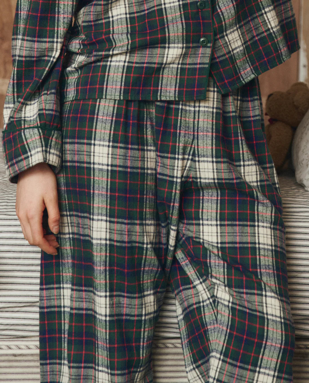 The Great. Flannel Pajama Pant in Pine Lodge Plaid