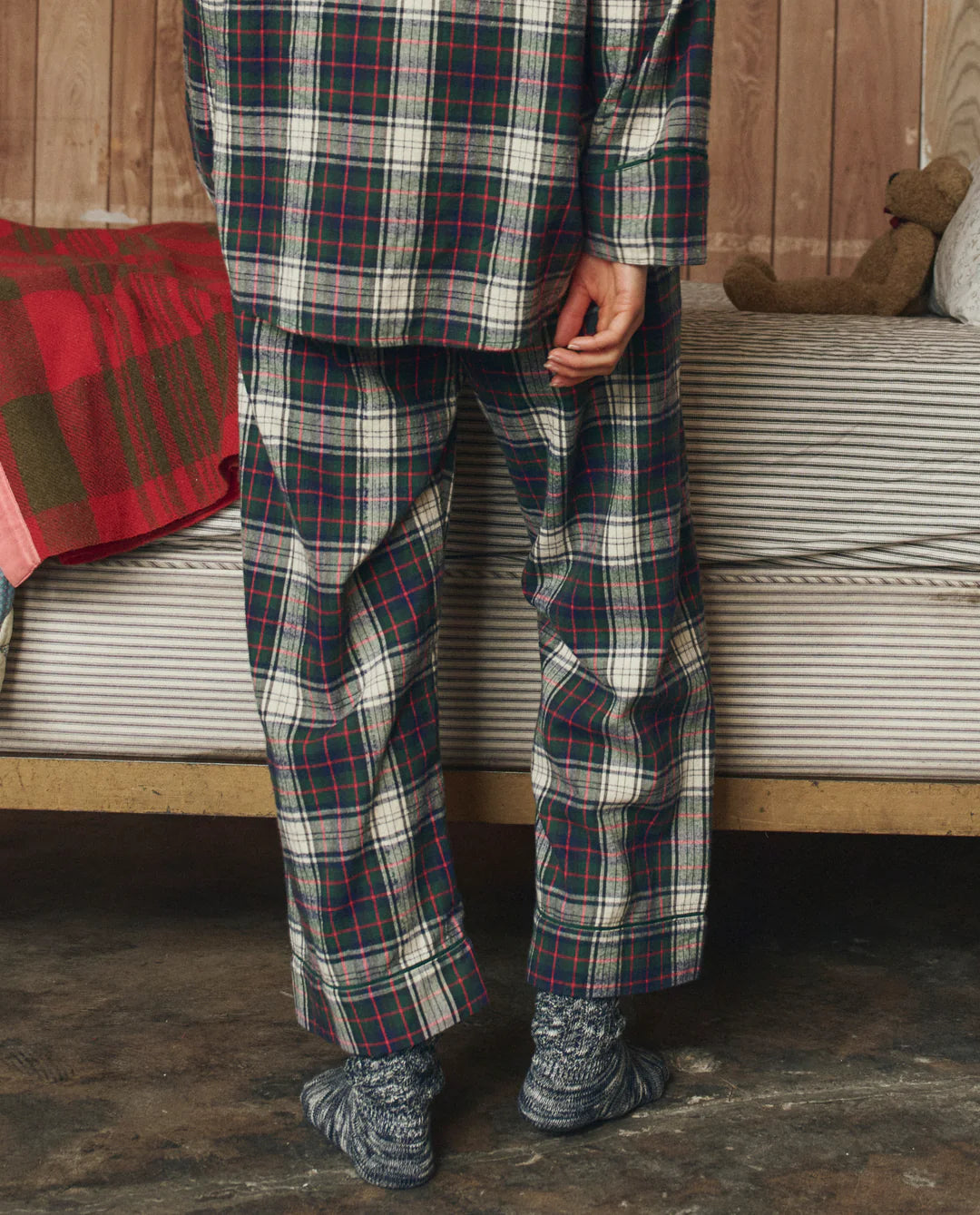 The Great. Flannel Pajama Pant in Pine Lodge Plaid