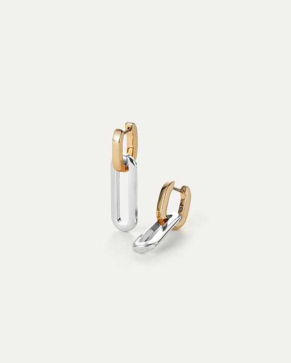Jenny Bird Teeni Detachable Link Earring in Two Tone