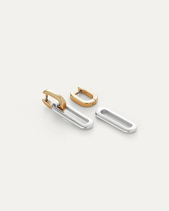 Jenny Bird Teeni Detachable Link Earring in Two Tone